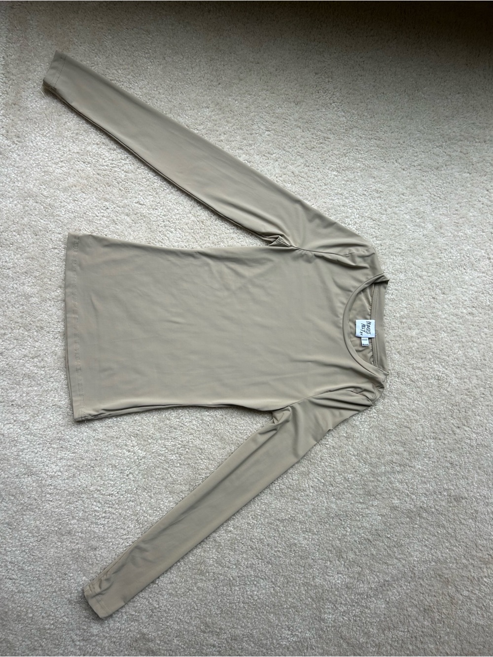 Long Sleeve Beige Top
